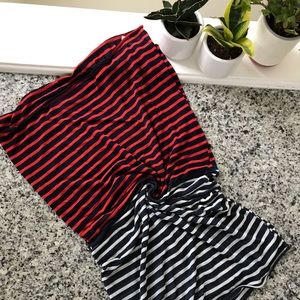 Gap Navy/Red/White Striped Infinity Scarf